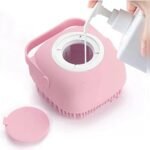 Jacobs Dog Cat Puppy Bath Brush Scrubber, Shampoo Dispensing Massage Bathing Shower Brush Soft Silicone Grooming Deshedding Exfoliating Washing Hair Fur Comb For Cleaning Sensitive skin on Short Long Haired Dogs And Cats