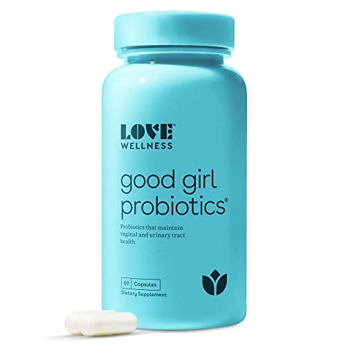 31jXUQ8mEL.jpg Love Wellness Good Girl Vaginal Probiotics, 2-Pack, 120 Capsules - Supports Vaginal Health & Maintains Vaginal Flora & Urinary Tract Health - Feminine Health Balance pH Levels - Dairy & Gluten-Free - Image 1