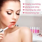 Sea-Maid Plumping Lip Oil, Hydrating Gloss Tinted Lip Balm Transparent Lip Care, Big Brush Head Glitter Shine, Long Lasting Nourishing Non-sticky Fresh Texture - Image 4