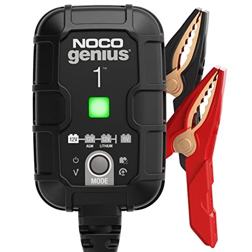 418SHr9JzkL.jpg NOCO GENIUS1, 1A Smart Car Battery Charger, 6V and 12V Automotive Charger, Battery Maintainer, Trickle Charger, Float… - Image 1