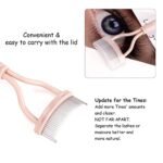 Eyelash Separator Eyelash Comb Lash Separator Tool MSQ Mascara Brush Eyelash Brush Separator Mascara Comb Arc Designed Mascara Applicator With Cover Naked Pink (1PCS) - Image 6