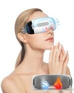 AIRSIDUN Eye Massager with Heat Cooling Eye Masks for Dark Circles Puffiness 3D Airbag Kneading Vibration Eye Massage for Migraines Bluetooth Music Eye Care for Dry Eyes Sleep Relax Gifts for Her