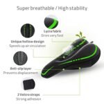 RONUX Narrow Bike Seat Cushion-Extra Soft Comfy Bicycle Seat Cover-Memory Foam & Gel-for Peloton Bike, Stationary, Exercise, Electric, Road & Mountain Bikes-Cycling Accessories-Women & Men - Image 4