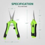 SZHLUX 1-Pack Pruning Shears, 6.5'' Gardening Hand Pruner, Professional Pruning Scissors with Straight Stainless Steel Precision Blades - Image 5