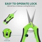 SZHLUX 1-Pack Pruning Shears, 6.5'' Gardening Hand Pruner, Professional Pruning Scissors with Straight Stainless Steel Precision Blades - Image 3