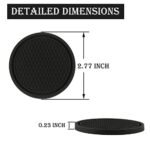 SINGARO Car Cup Coaster, 4PCS Universal Non-Slip Cup Holders Embedded in Ornaments Coaster, Car Interior Accessories… - Image 3