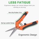 GROWNEER 3 Packs 6.5 Inch Pruning Shears Gardening Hand Pruning Snips Gardening Scissors with Straight Stainless Steel Precision Blades - Image 6