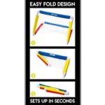 Franklin Sports Kids Mini Soccer Goal Sets - Backyard + Indoor Mini Net and Ball Set with Pump - Portable Folding Youth Soccer Goal Sets for Kids + Toddlers - 24" x 16" - Image 5