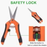 GROWNEER 3 Packs 6.5 Inch Pruning Shears Gardening Hand Pruning Snips Gardening Scissors with Straight Stainless Steel Precision Blades - Image 3