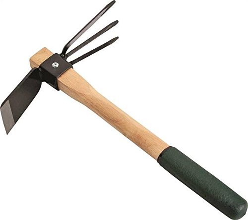 41hri3xPEL.jpg Edward Tools Hoe and Cultivator Hand Tiller - Carbon Steel Blade - Heavy Duty for loosening Soil, Weeding and Digging - Rubber Ergo Grip Handle - Rust Proof - Image 1