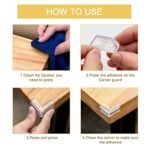 8 pack Corner Protector for Baby, Clear Corner Protectors , Furniture Corner Guard & Edge Safety Bumpers , Baby Proof Bumper , Furniture & Table Edges Furniture & Sharp Corners Baby Proofing (L Shape) - Image 3