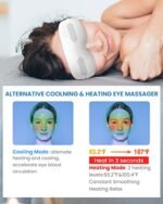 AIRSIDUN Eye Massager with Heat Cooling Eye Masks for Dark Circles Puffiness 3D Airbag Kneading Vibration Eye Massage for Migraines Bluetooth Music Eye Care for Dry Eyes Sleep Relax Gifts for Her - Image 3
