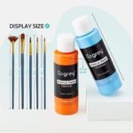 Acrylic Paint Set, Art Paints (2fl Oz/60ml ) Crafts Acrylic Paint For Kids And Adults with 5 Brushes, Non Toxic Metallic Acrylic Paints for Wood Canvas Crafts Stone Ceramic Model Painting and Christmas Decoration (50 Colors(60 ml/2fl oz) - Image 6