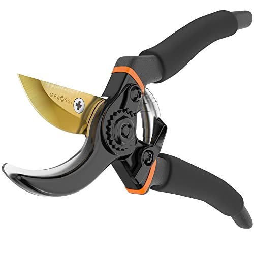 41qa0DR1nHL.jpg Premium Bypass Pruning Shears for your Garden - Heavy-Duty, Ultra Sharp Pruners w/ Soft Cushion Grip Handle Made with Japanese Grade High Carbon Steel - Perfectly Cutting Through Anything in Your Yard - Image 1