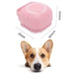 Jacobs Dog Cat Puppy Bath Brush Scrubber, Shampoo Dispensing Massage Bathing Shower Brush Soft Silicone Grooming Deshedding Exfoliating Washing Hair Fur Comb For Cleaning Sensitive skin on Short Long Haired Dogs And Cats - Image 5