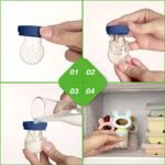 Haakaa Baby Fruit Food Feeder Pacifier | Milk Frozen Set | Silicone Feeder and Teether for Infant Safely Self Feeding, BPA Free Teething Relief Toy (Steel Blue) - Image 5