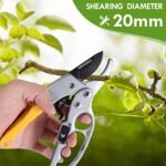 MEPEREZ Garden clippers, German pruners, ratchet pruning shears, work 3 times easier, gardening tools, for trimming rose, floral, tree, live plants, sharp garden scissors, arthritis weak hand snips - Image 3