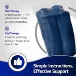 Hot or Cold Therapy Neck Wrap (17.7” Long) - Filling Neck Heating Pad - Blue Polyester Microwave Heating Pad for Neck and Shoulders - Tourmaline Spot Wash Heat and Cold Pad - Image 5