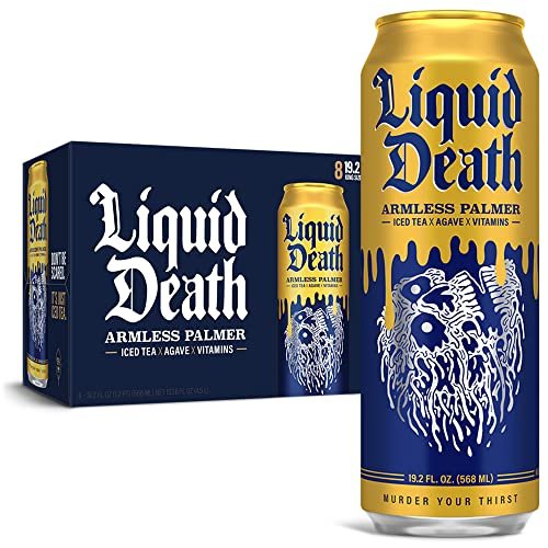 512MlKRL0PL.jpg Liquid Death Iced Black Tea, Armless Palmer 19.2 oz King Size Cans (8-Pack) - Image 1