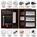 Art Supplies, Vigorfun Deluxe Wooden Art Set Crafts Drawing Painting Kit with 2 Sketch Pads, Oil Pastels, Acrylic, Watercolor Paints, Creative Gifts Box for Adults Artist Kids Teens Girls - Image 4