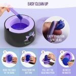 Tress Wellness Wax Warmer Silicone Liner (Purple) - Easy to Clean Silicone Wax Warmer Bowls with 2x Silicone Spatulas Compatible with 16oz Electric Waxing Kit - Silicone Wax Pot melting Wax Bowl - Image 5