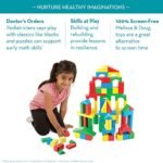 Melissa & Doug Wooden Building Set - 100 Blocks in 4 Colors and 9 Shapes - Image 5