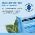Neutrogena Makeup Remover Cleansing Face Wipes, Daily Cleansing Facial Towelettes Remove Makeup & Waterproof Mascara, Alcohol-Free, 100% Plant-Based Fibers, Value Twin Pack, 25 count, 2 pk - Image 6