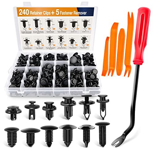 518AoLArJXL.jpg GOOACC 240PCS Bumper Retainer Clips Car Plastic Rivets Fasteners Push Retainer Kit Most Popular Sizes Auto Push Pin… - Image 1