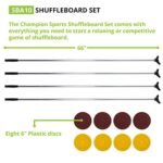 Champion Sports Shuffleboard Set: Indoor Outdoor Game - Image 3