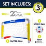 Franklin Sports Kids Mini Soccer Goal Sets - Backyard + Indoor Mini Net and Ball Set with Pump - Portable Folding Youth Soccer Goal Sets for Kids + Toddlers - 24" x 16" - Image 3