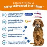 Senior Advanced Multifunctional Supplement for Dogs – Glucosamine & Chondroitin for Hip & Joint Support - Psyllium & Enzymes for Gut & Immune Health – Fish Oil, Antioxidants for Skin, Heart & Brain - Image 3