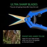 VIVOSUN 6.5 Inch Gardening Scissors Hand Pruner Pruning Shear with Titanium Coated Curved Precision Blades 2-Pack - Image 5