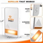 Ultrasonic Pest Repeller Plug in - Electronic Insect Control Defender - 2 Pack Spider Flea Rodent Mosquito Mouse Moth Roach Squirrel Scorpion Rat Bat Bee Wasp German - Image 5
