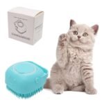 Jacobs Dog Cat Puppy Bath Brush Scrubber, Shampoo Dispensing Massage Bathing Shower Brush Soft Silicone Grooming Deshedding Exfoliating Washing Hair Fur Comb For Cleaning Sensitive skin on Short Long Haired Dogs And Cats - Image 4