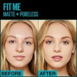 Maybelline Fit Me Matte + Poreless Liquid Foundation Makeup, Natural Beige, 1 fl; oz; Oil-Free Foundation - Image 6
