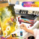 Caliart Acrylic Paint Set With 12 Brushes, 24 Colors (59ml, 2oz) Art Craft Paints for Artists Kids Students Beginners & Painters, Canvas Halloween Pumpkin Ceramic Wood Rock Painting Art Supplies Kit - Image 6