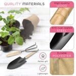 Scuddles Garden Tools Set - 8 Piece Heavy Duty Gardening Kit With Storage Organizer, Ergonomic Hand Digging Weeder Rake Shovel Trowel Sprayer Gloves Gift for Men Or Women - Image 6