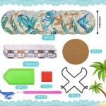 UPINS 8Pcs Diamond Painting Coasters for Drinks DIY Coaster Diamond Art Kits for Adults Kids Beginners Diamond Art Craft Supplies (Ocean) - Image 3