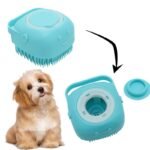 Jacobs Dog Cat Puppy Bath Brush Scrubber, Shampoo Dispensing Massage Bathing Shower Brush Soft Silicone Grooming Deshedding Exfoliating Washing Hair Fur Comb For Cleaning Sensitive skin on Short Long Haired Dogs And Cats - Image 6