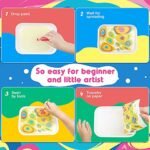 Arts and Crafts for Kids Girls Boys Age 3+,Marbling Paint Kit, Water Art Paint Set, Gifts for Kids, Creative Arts Kits for Kids & Adults, STEM Toys Art Suppliers Non-Toxic 12 Colors - Image 3