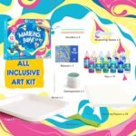 Arts and Crafts for Kids Girls Boys Age 3+,Marbling Paint Kit, Water Art Paint Set, Gifts for Kids, Creative Arts Kits for Kids & Adults, STEM Toys Art Suppliers Non-Toxic 12 Colors - Image 5