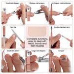 Nail Clippers and Beauty Tool Portable Set, Rose Gold Martensitic Stainless Steel Manicure Set 12 in 1, with Pink Leather Bag, Suitable for Home, Workplace, Outdoor Travel, Gift Giving, Beauty Salon. - Image 6