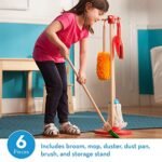 Melissa & Doug Let's Play House Dust! Sweep! Mop! 6 Piece Pretend Play Set - Toddler Toy Cleaning Set, Pretend Home Cleaning Play Set, Kids Broom And Mop Set For Ages 3+ - Image 4