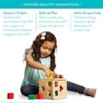 Melissa & Doug Shape Sorting Cube - Classic Wooden Toy With 12 Shapes - Kids Shape Sorter Toys For Toddlers Ages 2+ - Image 5