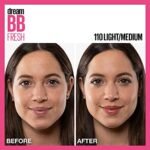 Maybelline Dream Fresh Skin Hydrating BB cream, 8-in-1 Skin Perfecting Beauty Balm with Broad Spectrum SPF 30, Sheer Tint Coverage, Oil-Free, Light/Medium, 1 Fl Oz - Image 6