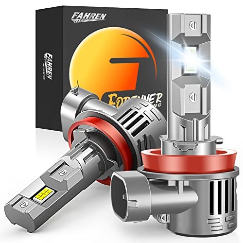 51e14nTdaxL.jpg forenner Fahren 2023 Upgraded H11 LED Headlight Bulbs, 24000LM 600% Brighter 1:1 Size Wireless H9 H8 Headlight Bulbs, 6500K Cool White Canbus LED Bulb, Plug and Play Halogen Replacement, Pack of 2 - Image 1