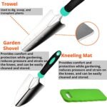 Garden Tools Set - Heavy Duty Hand Gardening Tools Kit with Storage Organizer, Ergonomic Set Digging Weeder Rake Shovel Trowel Sprayer Gloves Gift for Men Or Women - Image 6