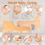 10 Pieces Wood Massage Tools Kit Wooden Maderoterapia Cellulite Massage Roller Lymphatic Drainage Health Care for Neck Leg Back Arm Body Muscle Pain Relief Tools - Image 4