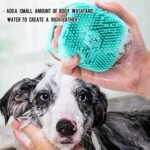 Jacobs Dog Cat Puppy Bath Brush Scrubber, Shampoo Dispensing Massage Bathing Shower Brush Soft Silicone Grooming Deshedding Exfoliating Washing Hair Fur Comb For Cleaning Sensitive skin on Short Long Haired Dogs And Cats - Image 3