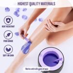 Tress Wellness Wax Warmer Silicone Liner (Purple) - Easy to Clean Silicone Wax Warmer Bowls with 2x Silicone Spatulas Compatible with 16oz Electric Waxing Kit - Silicone Wax Pot melting Wax Bowl - Image 4